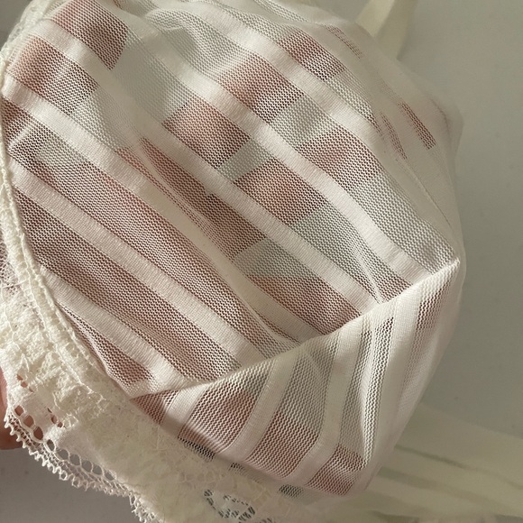 Brandnew Adore Me White lace & sheer design unwired Bra X28-05 - Picture 4 of 4